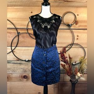 Banana Republic Satin Leopard Print Skirt